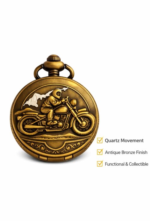 Vintage Motorcycle Pocket Watch