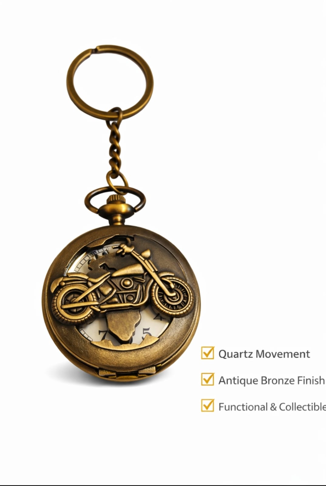 Vintage Motorcycle Pocket Watch - Image 5